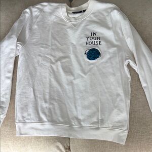 Parra In Your House FW 21 White Cotton Sweatshirt